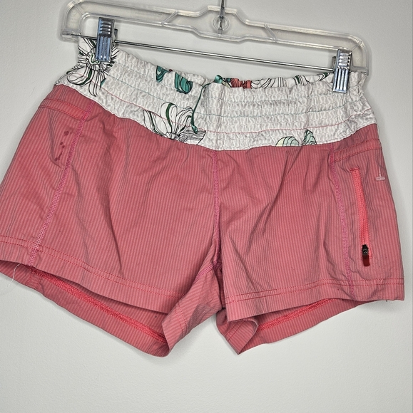 Coral Women's Shorts with Floral Waistband - Picture 2 of 12